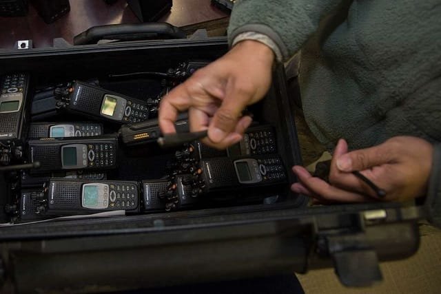 walkie talkie storage